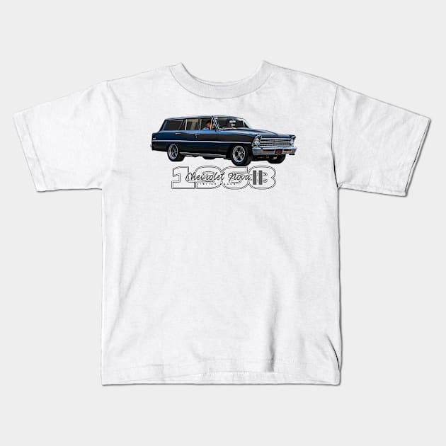 1963 Chevrolet Nova II Station Wagon Kids T-Shirt by Gestalt Imagery